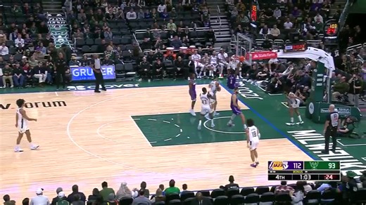 Watch [Highlight] Bronny James finds Adou Thiero with a pass for the slam dunk | Streamable