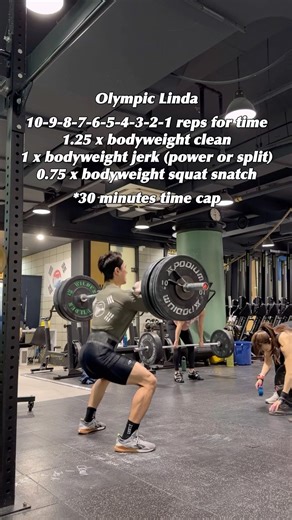 Olympic Linda! #powerclean 215lb/ #pushjerk 170lb / #squatsnatch 130lb #crossfit #크로스핏 #역도