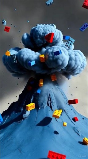 Volcano – Erupting Lego Pieces