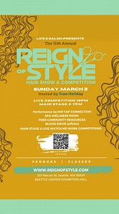 🔥 The 11th Annual Reign of Style Hair Show & Competition is BACK! 🔥 Verity is proud to sponsor this electrifying event once again—celebrating the beauty industry's artistry, innovation, and culture! ✂️✨ 📅 Date: March 2, 2025 📍 Location: 301 Mercer St. Hosted by the amazing TraeAnna Holiday, this year's event will feature: 💃 A powerful performance by NW Tap Connection 🎓 Educational classes to sharpen your skills 💆‍♀️ A wellness spa space for relaxation ❤️ A community blood drive with Blood