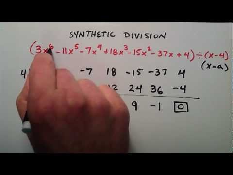 How to do Synthetic Division Example 1