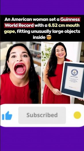 Woman Breaks Guinness World Record With 6.52cm Mouth Gape 😱 Fits Massive Objects Inside