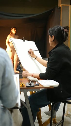 Hue Art Studio on Instagram: "Human figure has been central in art across cultures and eras. life study became a means of exploring both physical reality and spiritual ideals. Studying human form connects students with classical traditions and the evolution of artistic expression. Drawing from a model helps art practitioners to learn the structure of the human body, bones, muscles, and how they interact. Learning Life study forms the foundation for creating realistic and expressive figures and t