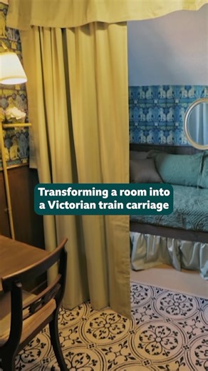 Interior Design Masters on Instagram: "Transforming a small room into a Victorian train carriage… here’s how it was done 🪑🚂 #interiordesignmasters"