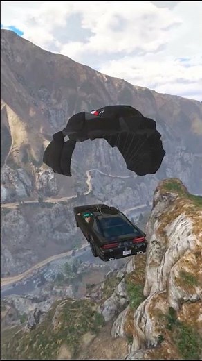 Impossible Escape! Franklin & Chop 😱⛰️ #GTAV #viral #gtav #grandtheftauto5mods #levelupmaster#gaming