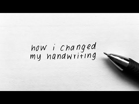 watch this if you desperately need to change your handwriting
