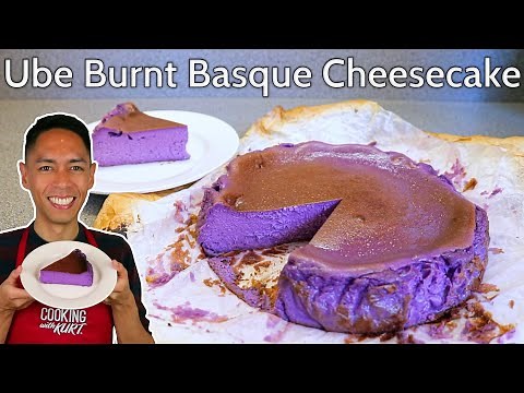 Ube Burnt Basque Cheesecake: Caramelized Outside and Decadently Gooey Inside | Cooking with Kurt
