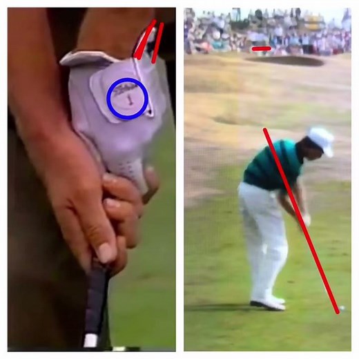 Strong grip in golf