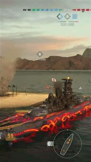 ARP Musashi dev strikes ibuki #wowslegends #battleship #japanesebattleship #gaming ￼￼