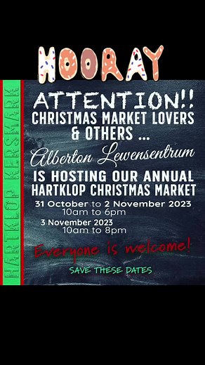 1K views | LewenSentrum Hartklop Christmas Market | Alberton LewenSentrum Gemeente | Facebook