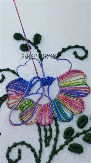 50K views · 696 reactions | Flower Design Tutorial | Kaneeza Embroidery | Facebook