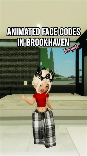 Animated Face ID/Codes in Brookhaven for Girls 🏡 #roblox #brookhaven #robloxshorts #brookhavencodes