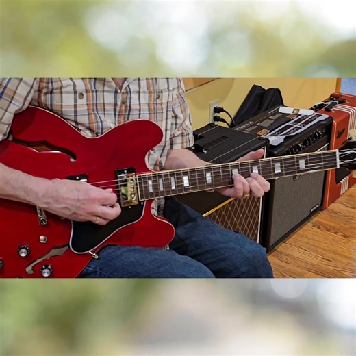 5.2K views · 113 reactions | Roger's getting loose with "Gibson inspired" Epiphone 1962 ES-335 reissue. He's playing through his favorite Bad Cat Jet Black 25th Anniversary amp. Stop by and maybe you can give both a test drive. | C. A. House Music | Facebook