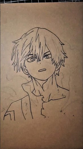 Drawing Shoto Todoroki Easy | MHA #shorts #myheroacademia #shototodoroki