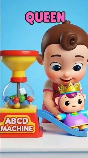 ABC Magic Machine (Q-V) | Fun Alphabet Nursery Rhyme | ABCD Learning Song #abcd #kidssongs #shorts