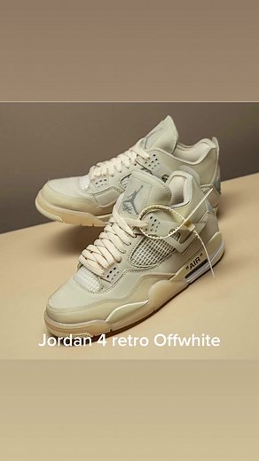 Jordan 4 offwhite Jordan Brand and Virgil Abloh teamed up once again to release the third silhouette in their collaborative history with the Jordan 4 Retro Off-White Sail (W), now available. After teasing the release of the Off-White 4 with samples in his MCA exhibit and presenting them in his Off-White FW2020 Women’s Show, Virgil Abloh finally #foryoupage