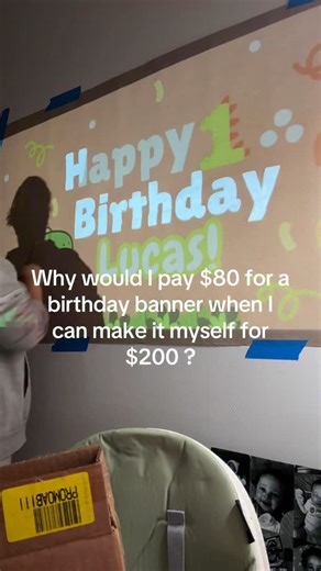 Yoelis Riivas on Instagram: "Im a DIY mom 🥹 #mom #firstbirthday #baby #bannerpainting"