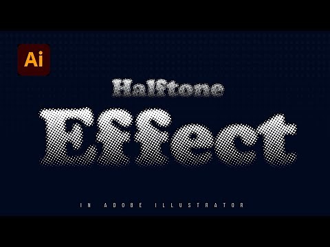 Halftone Text Effect in Adobe Illustrator | Halftone Text Effect | Halftone Effect | A Illustrator