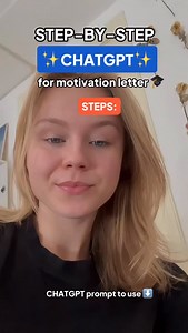 Struggling with your motivation letter? 🤔 Make use of ChatGPT by using this prompt: ”Write a one-page, story-driven motivation letter for my university application. The letter should open with a personal reflection or experience that led me to pursue [degree name]. It should highlight my academic achievements, extracurricular/work experiences, and skills from my CV, showing how they connect to this programme. Emphasise qualities such as [your chosen skills: e.g., international outlook, adaptabi