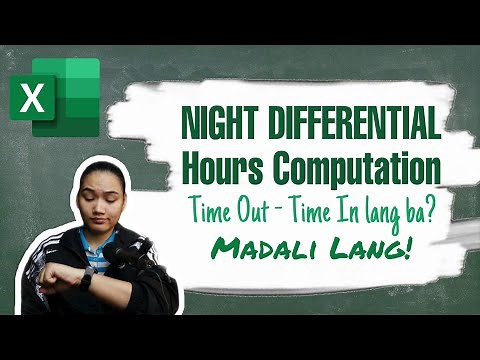Excel Lesson: Night Differential Hours Based on Time In and Out