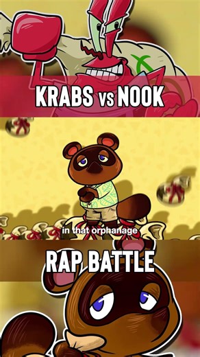 (Krabs vs Nook) Beat it, and fast! #shorts #rapbattle #spongebob #mrkrabs #animalcrossing