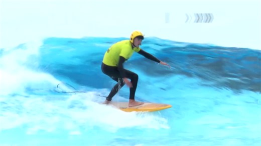 ‘On the wave, I orient myself largely through my feelings and my hearing,’ says Ben Neumann, a 19-year-old surfer who has been blind since the age of six due to a genetic defect. He is hoping for a gold medal at the 2024 Championships in November in California | Reuters