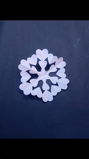 DIY Heart Snowflake | Easy Paper Cutting Design | Beautiful Paper Snowflake Tutorial #viral #craft