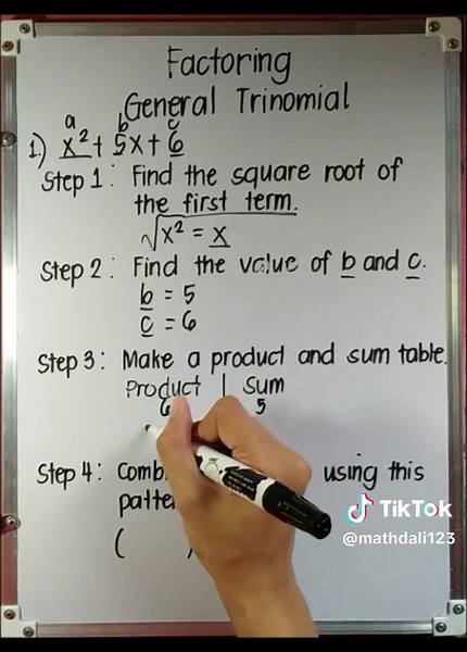 Mathematics 8 First Quarter Factoring General Trinomial #mathematicstour #firstquarter #factoring #MathDali #fyp