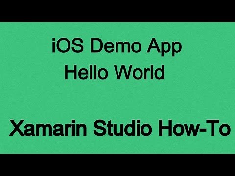 Write iOS and mobile Apps with C# (Xamarin Studio) - Hello World