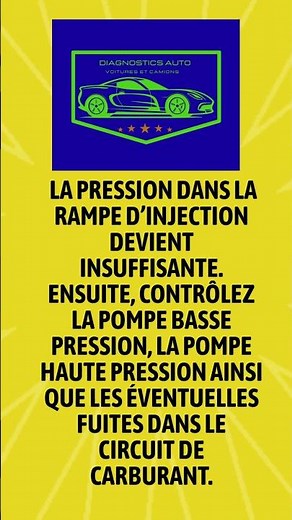 Code défaut P0087 pression carburant faible