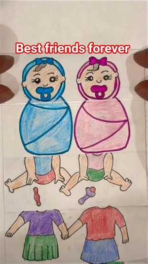 Best friends forever ♾️ #art #bff #drawing #draw #diy #sketch #artist #viral #trending #short