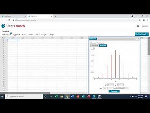 Binomial Distribution on StatCrunch
