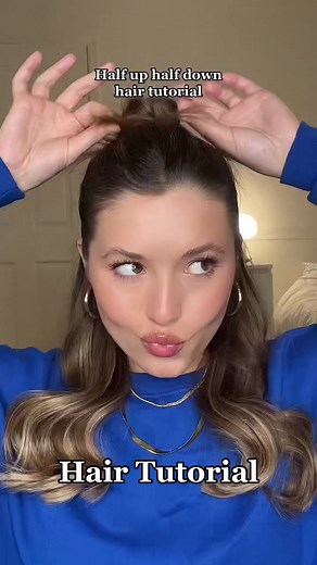 Half Up Half Down Slick Back Bun Tutorial