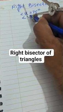 How to Draw Right Bisector of a Triangle | Class 9th Mathematics Step by Step