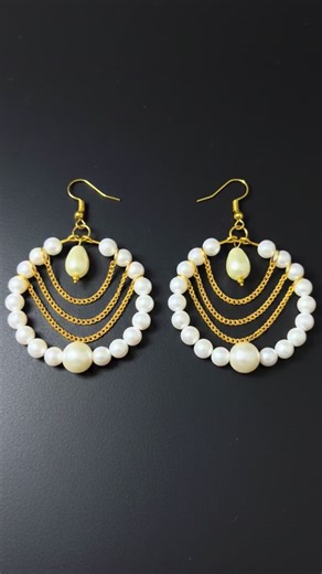 DIY Pearl Hoop Earring #jewelry #trend #jewellery #trending #art #crystals #pearls #shorts #diy #earrings #trend | Beads & Beyond