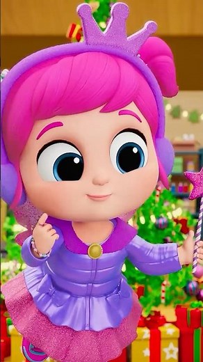 Pretty PINK Princess Christmas! 👸 Celebrate Holiday Magic With Jill & Little Angel #kids #shorts