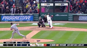 Javy Báez knows how to make the fans happy on Opening Day (even if it did take a minute for it to be official)! #DetroitRoots | FanDuel Sports Network Detroit