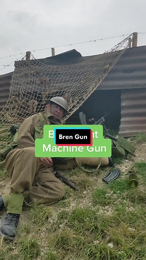 A look at the Bren light machine gun, issued by the British Military in WW2 #WW2 #BritishMiltary #MilitaryHistory #HistoricalWeapon #HistoryTiktok