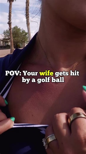 Pov: Your Wife Got Hit By A Golf Ball! 🤕😬 #golf #golflife #golfswing #golfer #golfing #golfcourse #golfaddict #relatable