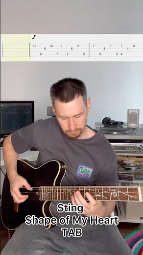 Sting - Shape of My Heart TAB Tutorial #sting #shapeofmyheartguitar