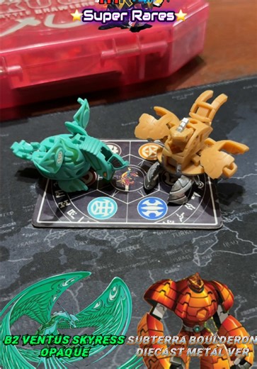 Rare Bakugan Collection: Opaque B2 Ventus Skyress & Diecast Boulderon