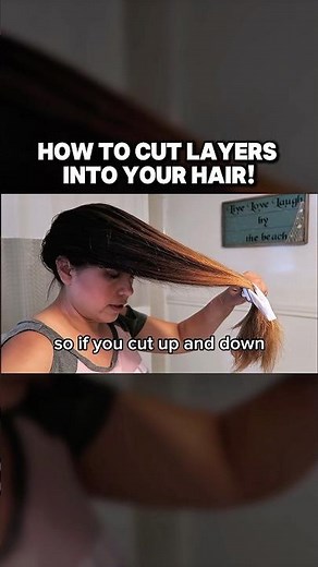 How to cut layers into your hair using the CreaClip #haircut #shorts #diyhairstyle