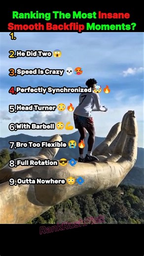 Ranking The Most Insane Smooth Backflip Moments! 😎🔥 #BackflipMoments #ExtremeStunts #InsaneFlips