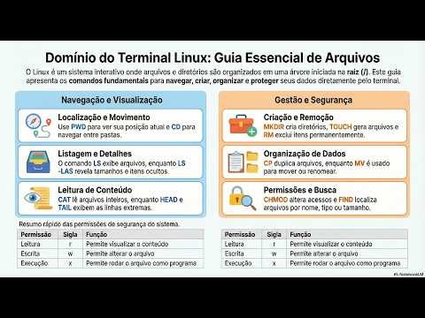 ÓTIMA DICA: COMANDOS ESSENCIAIS DE ARQUIVOS #Linux #ManipulaçãoDeArquivosEDiretórios