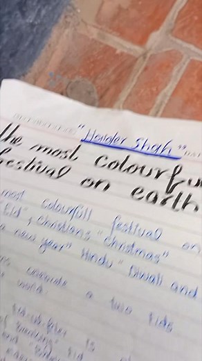 #Creative_writing Topics 1 The Most Colourful Festival on Earth 2 How Festivals Teach Peace and Friendship Class 7th #Shaheen جب سکول سرکاری ہو اور ایک دیہاتی علاقے میں واقع ہو اور اسکے ساتویں کلاس کے طلباء کا لیول یہ ہو کہ وہ ایک سرپرائز اور تخلیقی ٹاپک پر یو روانی کے ساتھ لکھتے جائے، کنٹینٹ ٹو دا پوائنٹ ہو، الفاظ کا ذخیرہ ہو اور جملوں میں ایک تسلسل ہو تو یہ نہ صرف باعث اطمینان ہوتا ہے بلکہ باعث فخر بھی ہے، اور اس بات کی دلیل ہے کہ اس ادارے کی ٹیم ایک جذبے کے ساتھ کام کر رہا ہے۔ | Kiramat Ullah