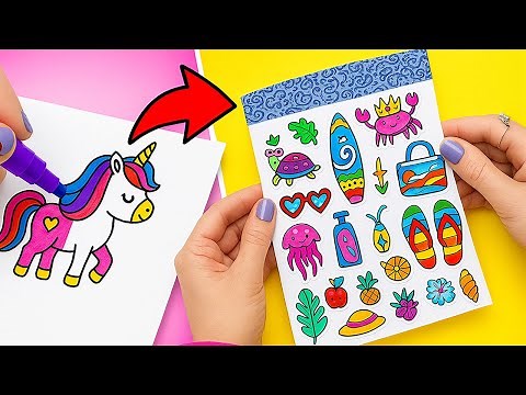 🦄 How to Make Your Own Stickers! 💖 Best Pony & Unicorn Crafts Ever! ✨