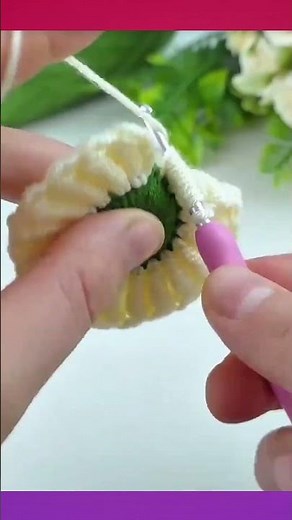 Sewing and joining threads to form a beautiful flower petal decoration #Crafting #Shorts