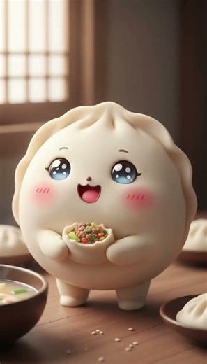 Cute Dumpling ASMR 🥟 Crunchy & Chewy Mukbang #shorts #asmr #mukbang #asmrfood #foodasmr