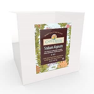 Sodium Alginate in Powder Form - 20-Lb. / 9.07 Kg. - Food Grade Thickening Agent - For Chefs and Cooks - 100% Natural - Available in 2/8 / 16 oz