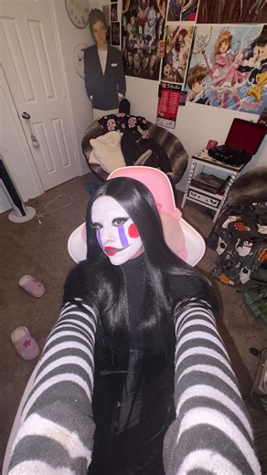 Kirra Celine on Instagram: "THE MARIONETTE COSPLAY!!! Fnaf 2 was good, it wasn’t lore accurate and idk how canon it is, but Josh Hutcherson is hot so 10/10 #makeup #mua #cosplay #fivenightsatfreddyscosplay #fivenightsatfreddys #fnaf #beauty #houston #art #makeuptutorial #artist #makeuplover #sfx #makeupaddict #cosplayer #themarionette"